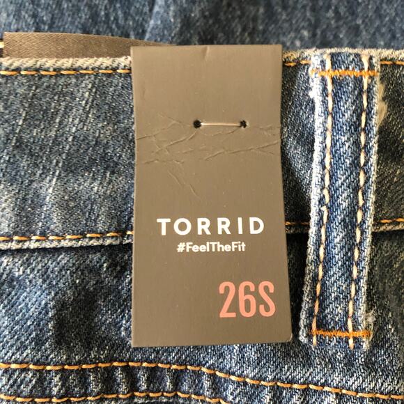 Torrid Jeans Feel the Fit Distressed Mom Size 26 S - Picture 6 of 10